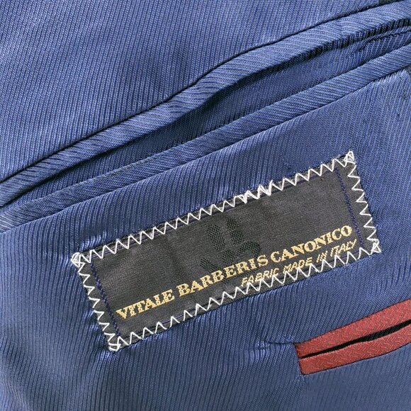 VITALE BARBERIS CANONICO Wool Pinstripe Blazer Sportcoat Jacket Italy Size IT 50 - Picture 7 of 10